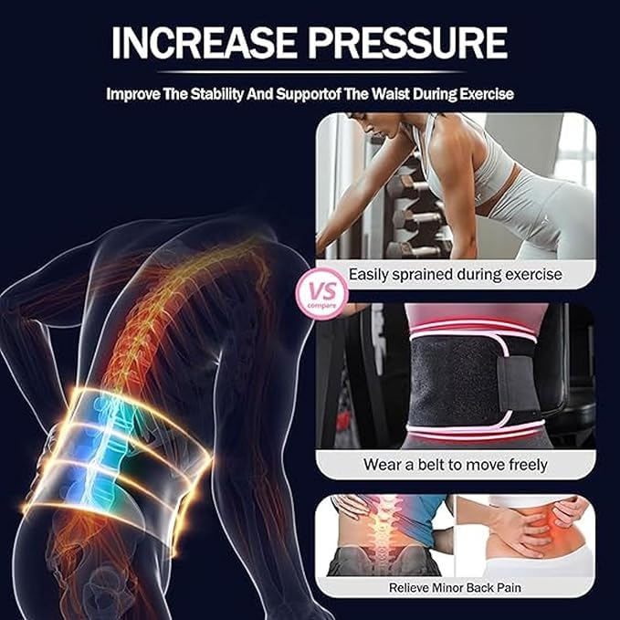 Sweat Slim Waist Belt for Weight Loss, Back Support & Posture Correction